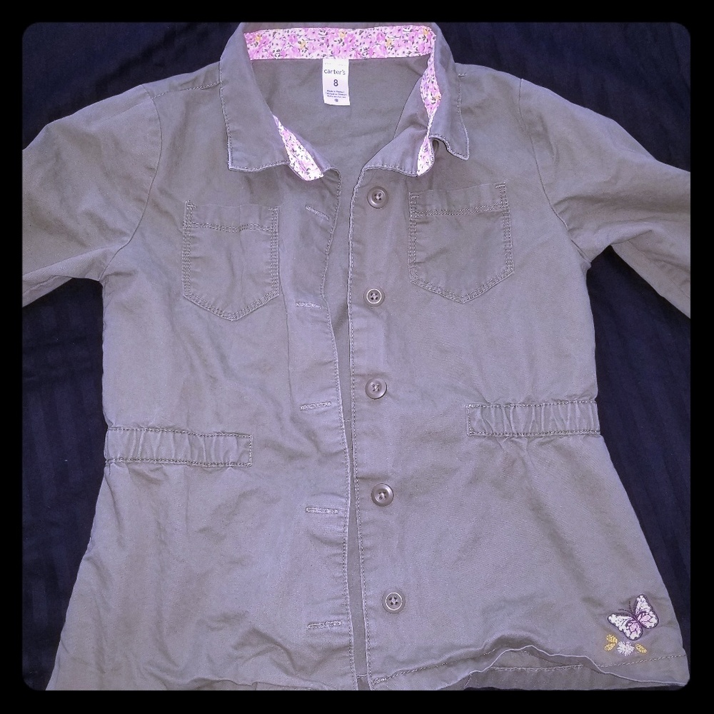 SOLD - Girls Green Utility Jacket